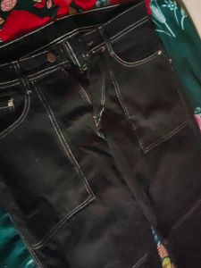 Jet Black Trending Baggy Pants