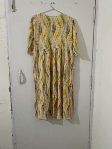 Beutiful A Line Kurti With Beautiful Neck Design