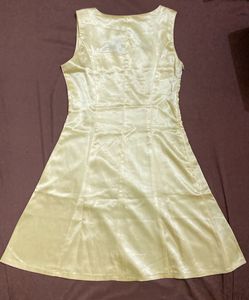 Yellow Satin Dress
