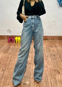Wide Leg Denim Jeans