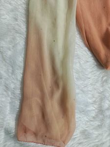 Peach And Cream Dupatta