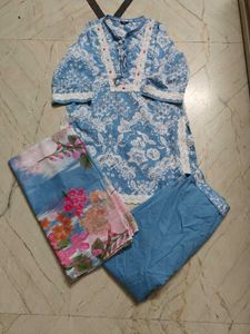 Floral Print Kurta with farshi salwar