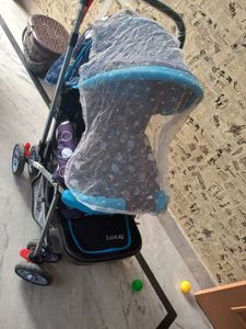 LuvLap Baby Stroller/Pram,5 point safety,360°wheel