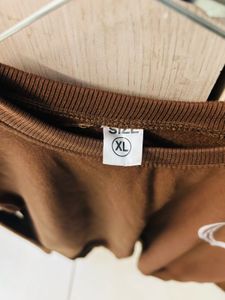 Brown Heart Print Sweatshirt