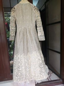 Embroidered Net Gown