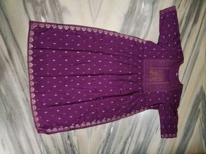 Purple Embroidered Kurta