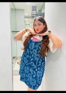 Denim Floral Dress
