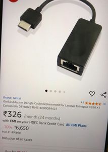 Lenovo Ethernet Gigabit Adapter Works
