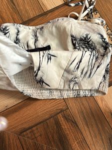 Bamboo Print Tie Top