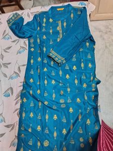 Aurelia Blue Printed Kurta
