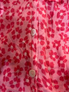 Floral Print Button-Down Top