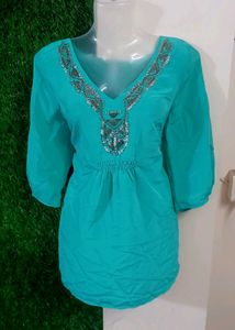 M&S Emerald Embellished Top