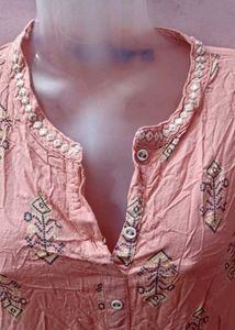 xl Elegant Pink Printed Dress