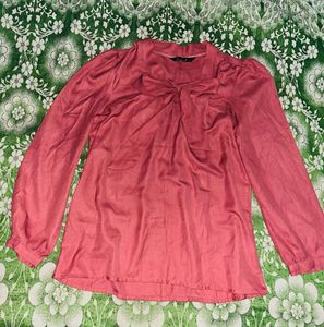 Vintage Pink Bow Blouse