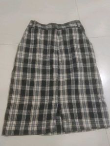 Plaid Midi Skirt