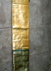 Kanjivaram Silk Yellow Jacquard Saree With Blouse