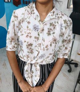 Crop Floral Print Top