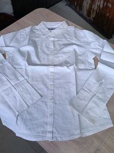 Never Used classic White Striped Shirt