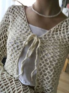 Crochet Tie Front Cardigan