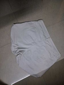 White Denim Shorts