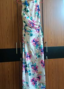 Floral Print Sleeveless Maxi Dress