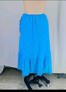 New Eyelet With Lining Cotton Skirt