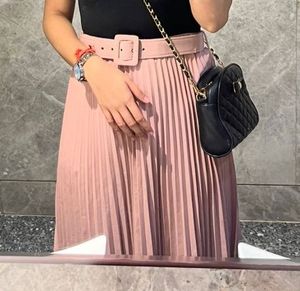 Pleated Midi Skirt