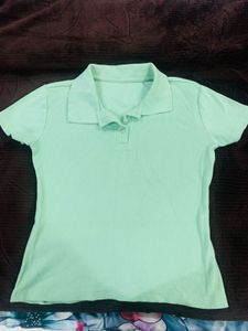 Pastel Green Linen T-Shirt – Regular Fit