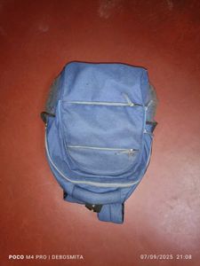 Blue Denim Backpack