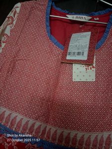 Biba Red Printed anarkali  Kurta
