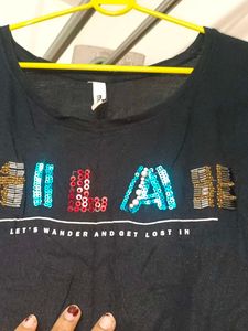 Max Ladies Black T-shirt