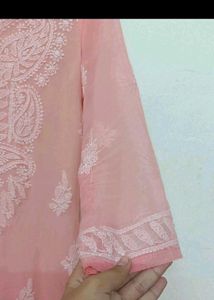 Pink Chikankari Kurti