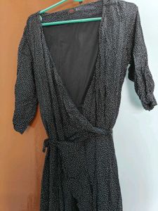 POLKA DOT WRAP DRESS. .