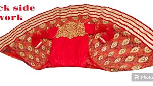 Umbrella  Frock Full Length Red Colour