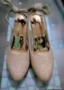 Glitter Heels with Bow