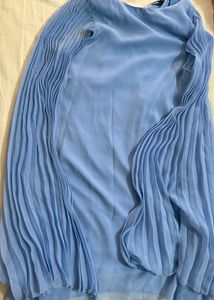 Blue Cape Style Dress - Like New