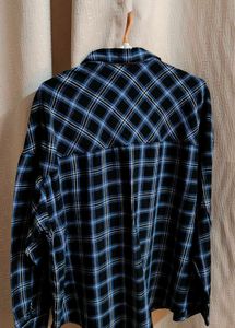 Blue Plaid Flannel Shirt