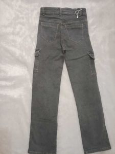 Grey Cargo Style Pants