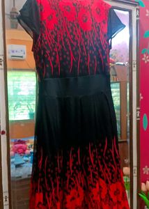 Elegant Black &amp; Red Gown