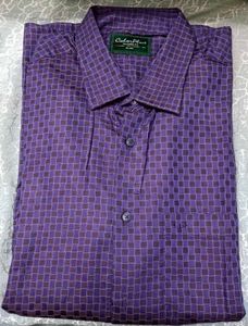 ColorPlus Purple Plaid Shirt XL