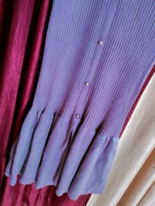 Lavender Long Line Sweater Dress