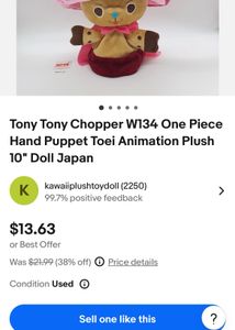 Tony Chopper W134 One Piece Hand Pupp