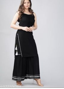 Black Kurta Palazzo Set
