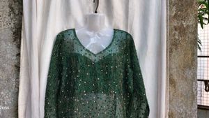 I. Green Embellished Top