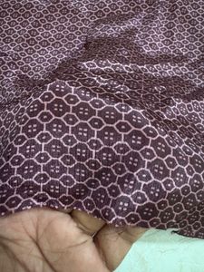 Elegant Purple Printed  material for making scrunc