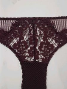 (800)Burgundy Lace G-String Thong Underwear