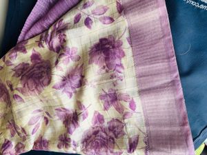 Pastel Saree With Running Blouse
