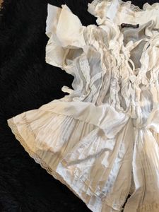 White Lace Ruffle Lolita Top
