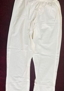 Off White Embroidered Cotton Kurta &amp; Pant Setaa