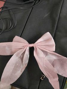 Blush Pink Rhinestone Hair Bow
